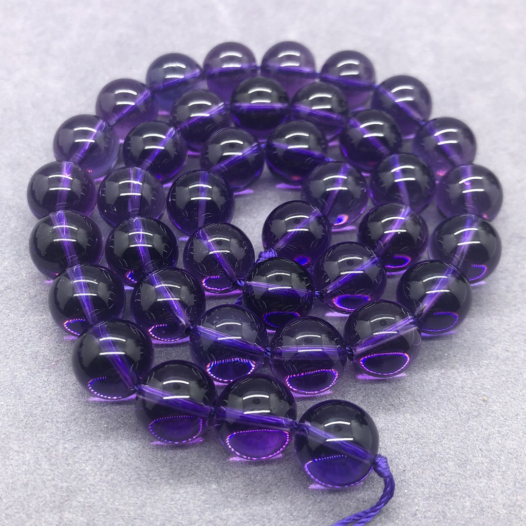AAAAA Amethyst Beads อเมทิสลูกปัด 6/8/10 มิลลิเมตรรอบธรรมชาติหลวมหิน Diy สำหรับสร้อยข้อมือผู้หญิง - รูปที่ 4
