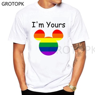 ราคาระเบิดใหม่ เสื้อยืดลําลอง แขนสั้น พิมพ์ลาย Mickey Pride Lgbt Gay Lesbian สีรุ้ง สไตล์ฮาราจูกุ สร้างสรรค์ สําหรับผู้ช