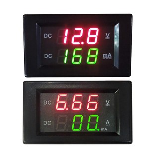 SEL♥DC 600V 20A Dual Digital Ammeter Volt Amp Tester Gauge Meter