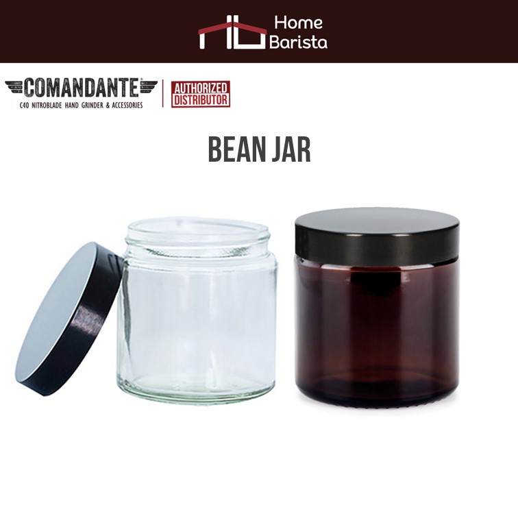 Home Barista Comandante Bean Jar - Brown (1 pc) โหลแก้ว (สินค้าเป็นของแท้จากผู้ผลิต)