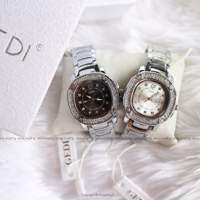 งานจริง📸นาฬิกาหญิง Gedi watch งานแท้หน้าปัดเหลี่ยม