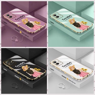 Redmi Note 10 Note 10S 9C Note 10 5G Note 10 Pro Note 9 4g Note 9S Note 9T Note 9 Pro 8 8A Pro K20 ขอบตรง 90° สาวผมยาวชุบเคสโทรศัพท์