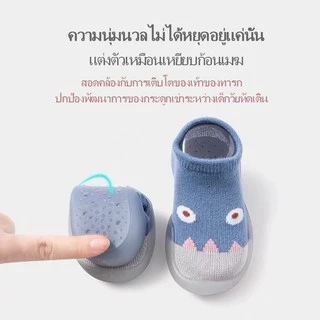 รองเท้าเด็ก หัดเดิน รองเท้าพื้นยางซิลิโคน กันลื่น พื้นนิ่ทืดหยุ่นตามสรีระเท้าน้องA3