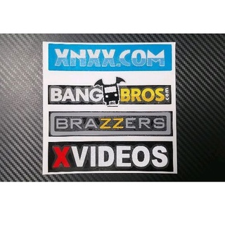 สติ๊กเกอร์ LOGO XNXX.com,BANG BROS,BRAZZERS,XVIDOS งานตัดไดรคัทสะท้อนแสง