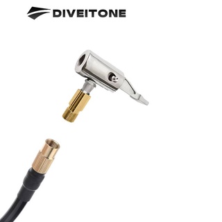 DIVEITONE ปั๊มลมแบบพกพาสำหรับยางรถยนต์ Air Chuck Compressor ยาง Inflator ยาง Chuck พร้อม Barb Connector สำหรับซ่อมท่อ