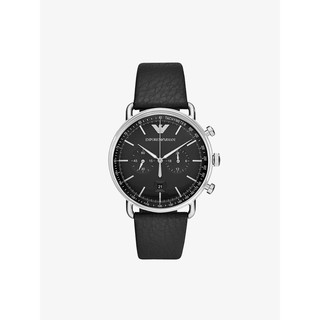 EMPORIO ARMANI นาฬิกาข้อมือผู้ชาย รุ่น AR11143 Chronograph Black Leather