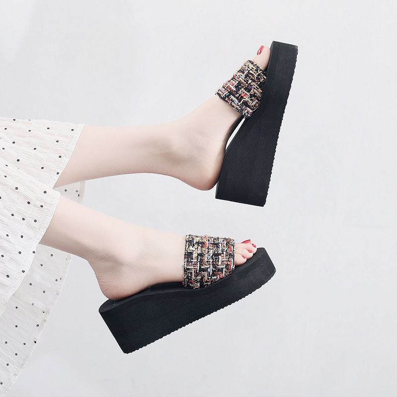 รองเท้าแตะส้นหนา สําหรับผู้หญิง - รูปที่ 4