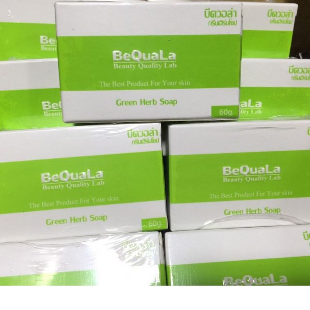 BeQuala Green Herb สบู่บีควอล่า (60g.x1ก้อน)