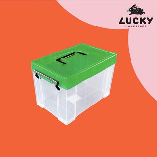 LUCKY HOME กล่องอเนกประสงค์ (กล่องหูล็อก) TL-001 ขนาด ( กว้าง x ยาว x สูง )( รวมฝารวมหูจับ ): 14.5 x 22.7 x 15.4 cm