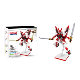 ตัวต่อ NANO เสริมทักษะ BALODY 19001 หุ่นยนต์ต่อสู้  สุดเท่ห์   จำนวนตัวต่อ 1178 ชิ้น.