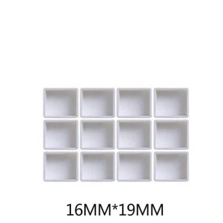 แพนสีน้ำ (0.5 ,2 ,4 ml) แพนเปล่า แพนสีน้ำ Empty Pan for Watercolour สีขาว