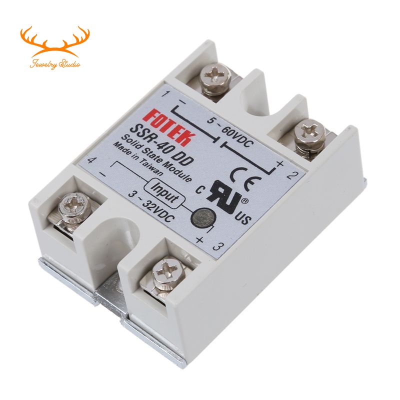 ☀SALE☀Single Phase Solid State Relay DC-DC SSR-40DD 40A DC3-32V DC5-60V White+Silver