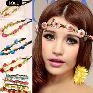 ※Boho Style Flower จัดงานเลี้ยงสังสรรค์ปาร์ตี้งานแต่งงาน Lady Garland Hairband