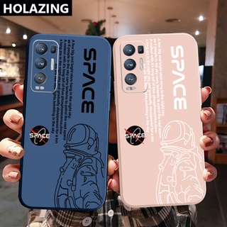 เคสโทรศัพท์มือถือ ขอบสี่เหลี่ยม ลายนักบินอวกาศ สําหรับ OPPO Reno6 Z 5G Reno 5 Pro 4 3 Reno2 Z F A95 5G A76 A96 4G