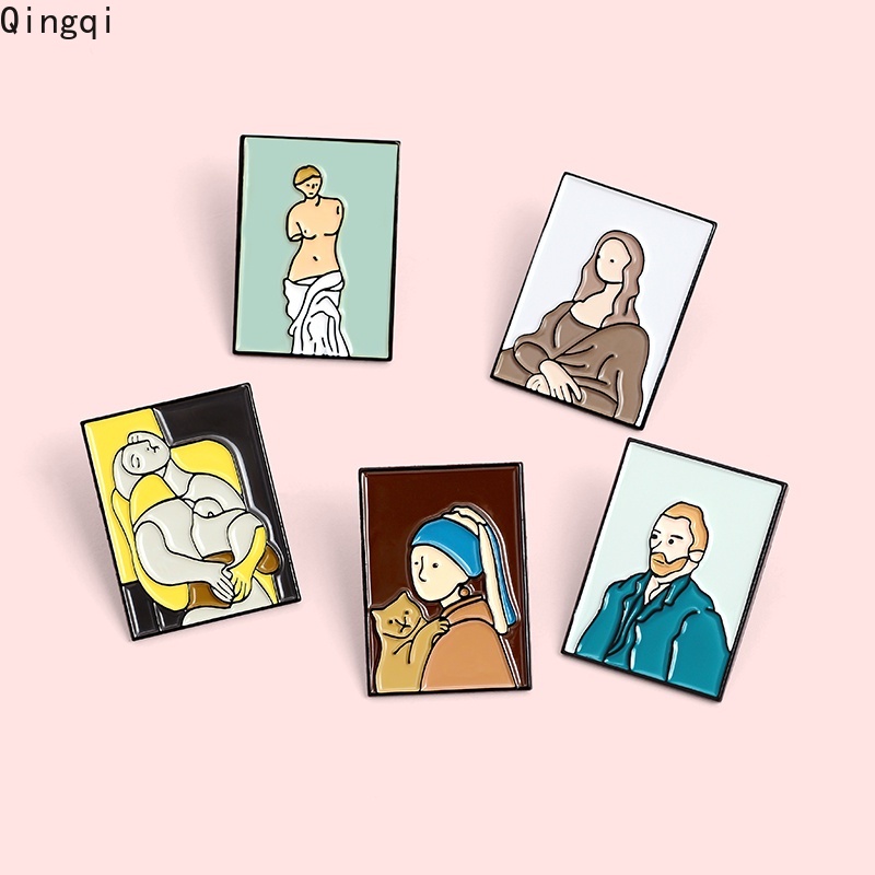 เข็มกลัด รูปการ์ตูนภาพวาดสีน้ํามัน Van Gogh Venus เหมาะกับของขวัญ สําหรับเพื่อน