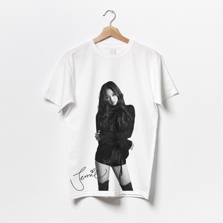 เสื้อยืดคอกลมเสื้อยืด พิมพ์ลาย Kim Jennie BlackpinkS-4XL