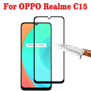 ฟิล์มกระจกนิรภัยกันรอยหน้าจอสําหรับ Realme C15 C12 C11 C3S X50 6 Pro Narzo 10 A 9 D Hd