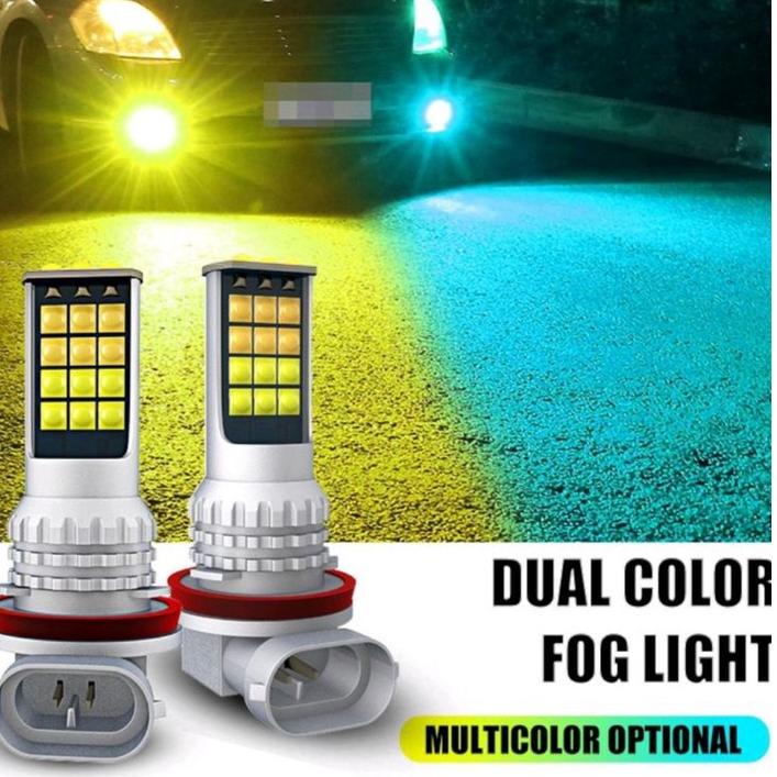 พร้อมส่ง.. ไฟตัดหมอก h11.h16 30 led 2 สี 12 v