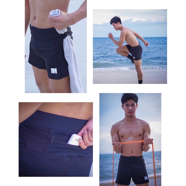 AM ACTIVEWEAR - กางเกงวิ่ง RUNNING 2IN1 + 7 ฟังก์ชั่น มี2 ชั้น พร้อมช่องเก็บของมากถึง 7จุด - รูปที่ 7