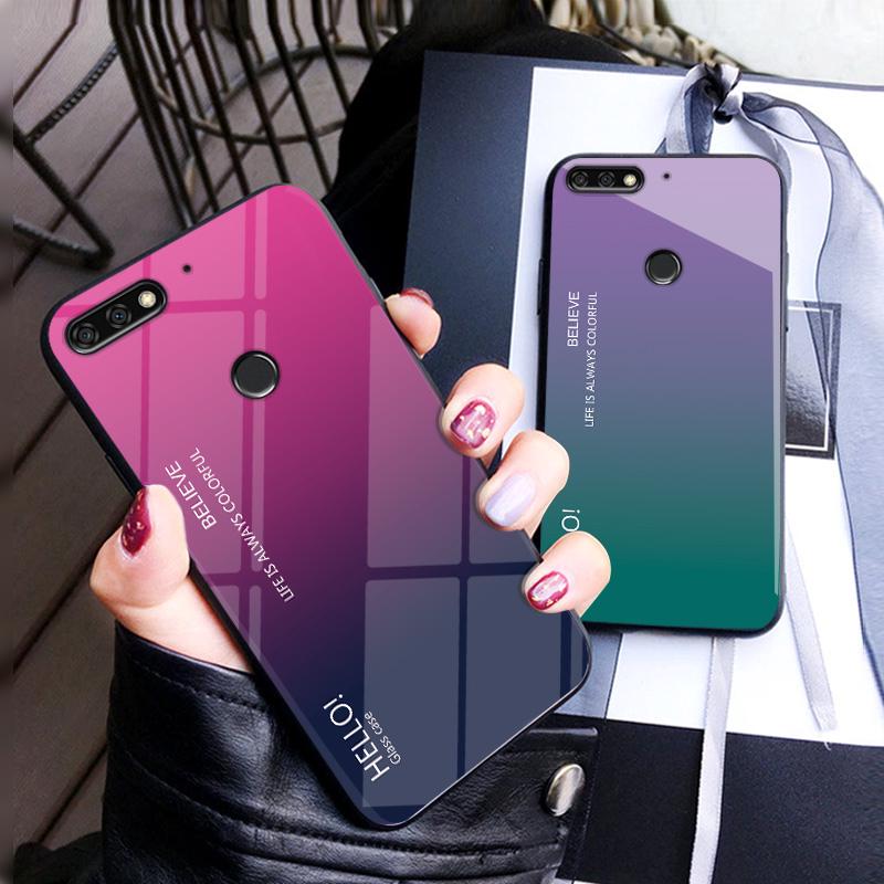 เคสโทรศัพท์ แบบไล่โทนสี สำหรับHuawei Y7 2018,Y9 2018,Y5 2018,Y5 Prime 2018