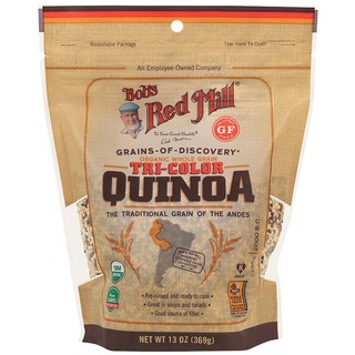 บ๊อบส์เรดมิลล์ออแกนิคไตรคัลเลอร์ควินัวเกรน 369กรัม Bobs Red Mill Organic Tricolor Quinoa Grain 369 grams