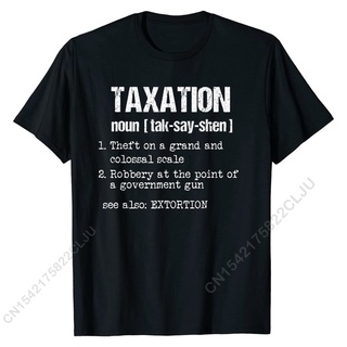 [2023]เสื้อยืด ผ้าฝ้าย ทรงสลิมฟิต พิมพ์ลาย Taxation Is Theft Libertarian แฟชั่นสําหรับผู้ชาย