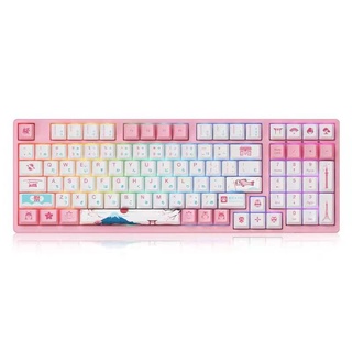 Akko 3098B CS Switch cherry แป้นพิมพ์เล่นเกมแบบไร้สายบลูทูธ 5.0/2.4G หลายโหมด Rgb Double-Shot 98-Key Asa Profile