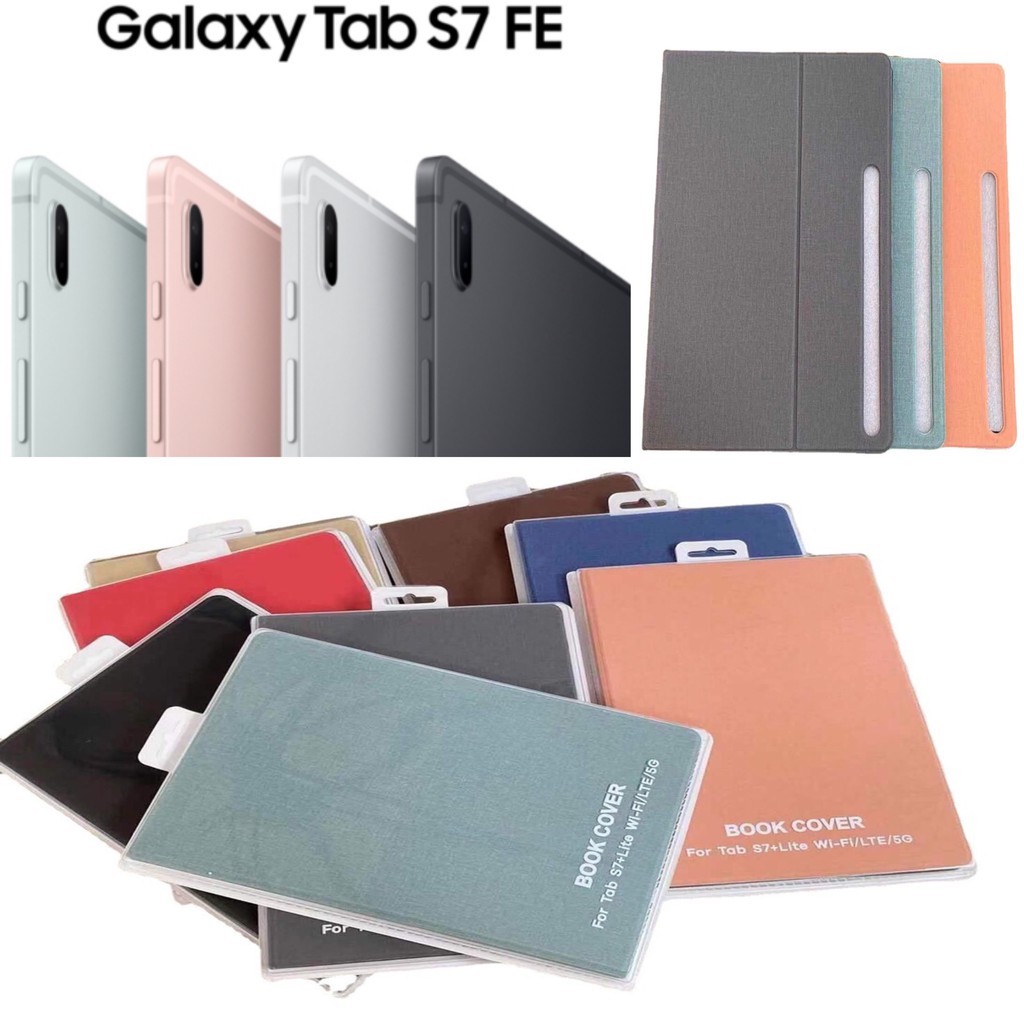 [ส่งจากไทย] BOOK Cover Samsung Galaxy Tab S7fe 12.4 (2021) เคส Samsung Galaxy Tab S7FE SM-T735 เคสแม