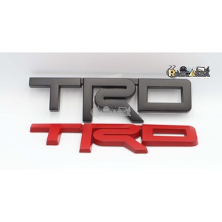 โลโก้ติดรถ  สติกเกอร์ติดรถ Sticker  โลโก้TRDLogo TRDสีแดง  โลโก้โลหะTRD TRDสีดำ,สีแดง