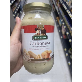 ผลิตภัณฑ์สำหรับ ราดพาสต้า ตรา ซัน เรโม่ 480 G. Home Style Pasta Sauce Carbonara ( Sanremo Brand ) โฮมสไตส์ พาสต้า ซอส คาร์โบนาร่า