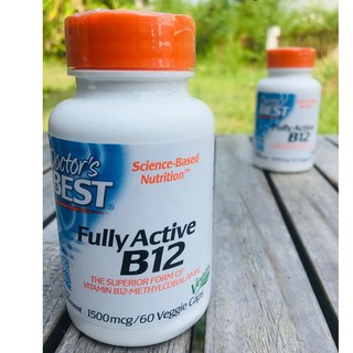 Fully Active B12 as MethylCobalamin 1500 mcg 60 Veggie Caps (Doctors Best) วิตามินบี-12