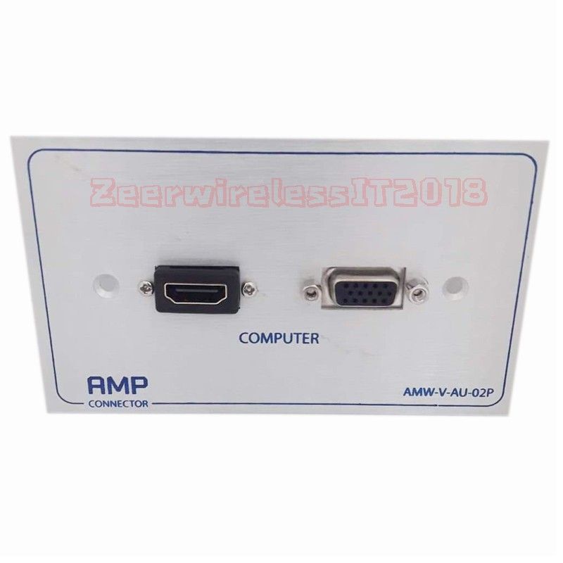 หน้ากากเต้ารับแบบเหล็ก Outlet HDMI / VGA ติดในผนัง 12Cm*7Cm – โปรปัง