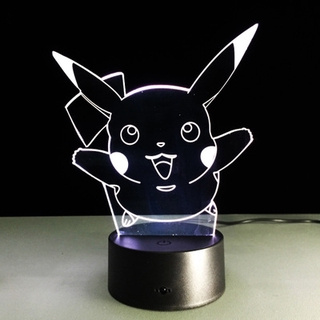 Pokemon Pikachu 3D Lamp Night Light Desk Acrylic LED Lamp USB 7 Colors Home Decor Desk Night Light