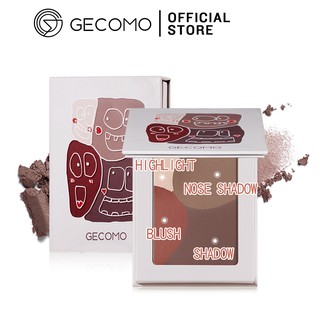 Gecomo 4 in1 อายแชโดว์ ไฮไลท์ บลัชออน จมูก เงา แต่งหน้า