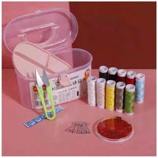 (NQT84) sewing thread ด้ายเย็บผ้า ด้าย ด้ายปักผ้า เข็มเย็บผ้า กล่องเย็บผ้า ด้าย20ม้วน คละสี เข็มเย็บ1ตลับ เย็บผ้า ปะผ้า