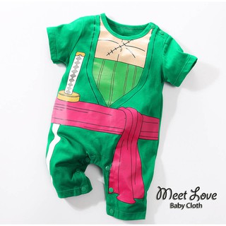 ชุดบอดี้สูทโซโร ชุดบอดี้สูทวันพีซ Zoro One Piece Baby Romper พร้อมส่ง