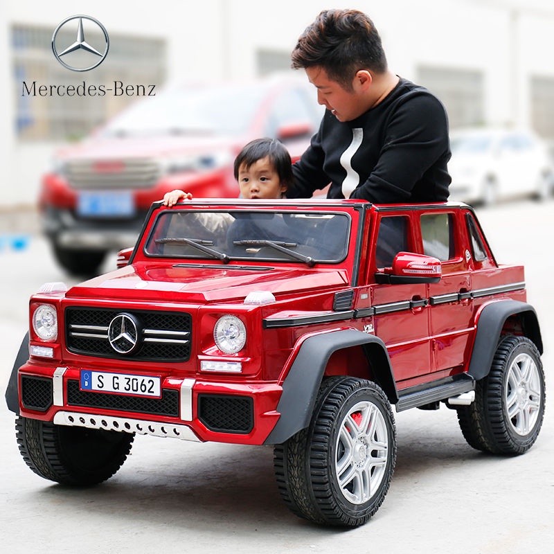 ทิชชู่เปียก№▦Mercedes-Benz ขนาดใหญ่ที่นั่งคู่เด็กไฟฟ้ารถสี่ล้อเด็กสี่ล้อไดรฟ์ off-road รีโมทคอนโทรลรถของเล่นสามารถนั่งบน