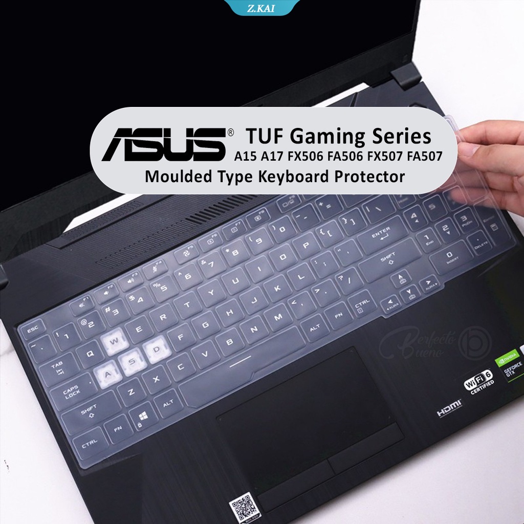 แผ่นซิลิโคนครอบคีย์บอร์ด กันฝุ่น สําหรับแล็ปท็อป Asus TUF Gaming A15 A17 F15 F17 FX506 FA506 FX507 FA507 15.6 นิ้ว [ZK]