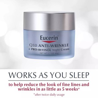 [พร้อมส่ง] Eucerin Q10 Anti-wrinkle Pro Retinol Face creme ลดเลือนริ้วรอย สำหรับผิวแพ้ง่าย 48 g