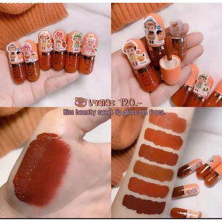 🍊#เซ็ตลิปเด็ก6แท่ง6สี🍊#ลิปเด็ก&amp;#ลิปมินิ👧Sweet lipgloss(กลอสแมท)🍑โทนส้ม,อิฐ,พีช🍑ติดทน,กันน้ำ,จูบไม่หลุด💞