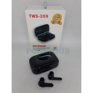 PP มาใหม่ TWS-209 หูฟังไฮไฟบลูทูธหน้าจอดิจิตอล LED กันเหงื่อ ลดเสียงรบกวน