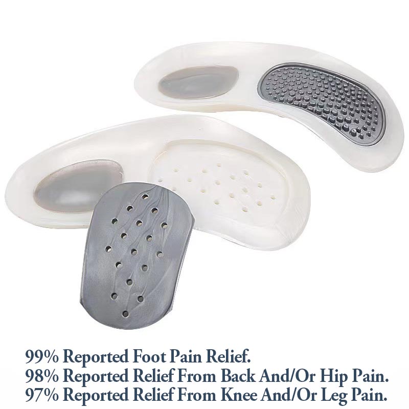 1 คู่ปฏิบัติทนทานเท้าแบนเคาะเข่า Plantar Orthotics แทรก Breathable Arch สนับสนุน Insoles 8 แผ่นแก้ไข