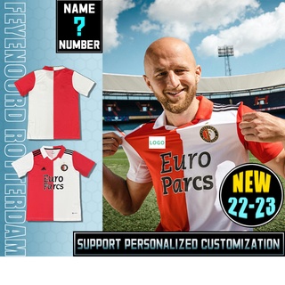 เสื้อกีฬาแขนสั้น ลายทีมชาติฟุตบอล Feyenoord 22-23 ชุดเหย้า ไซซ์ s-4xl