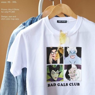 เสื้อยืดคอกลม Bad Gals Club | Thrift Apparel T-Shirtเสื้อยืด