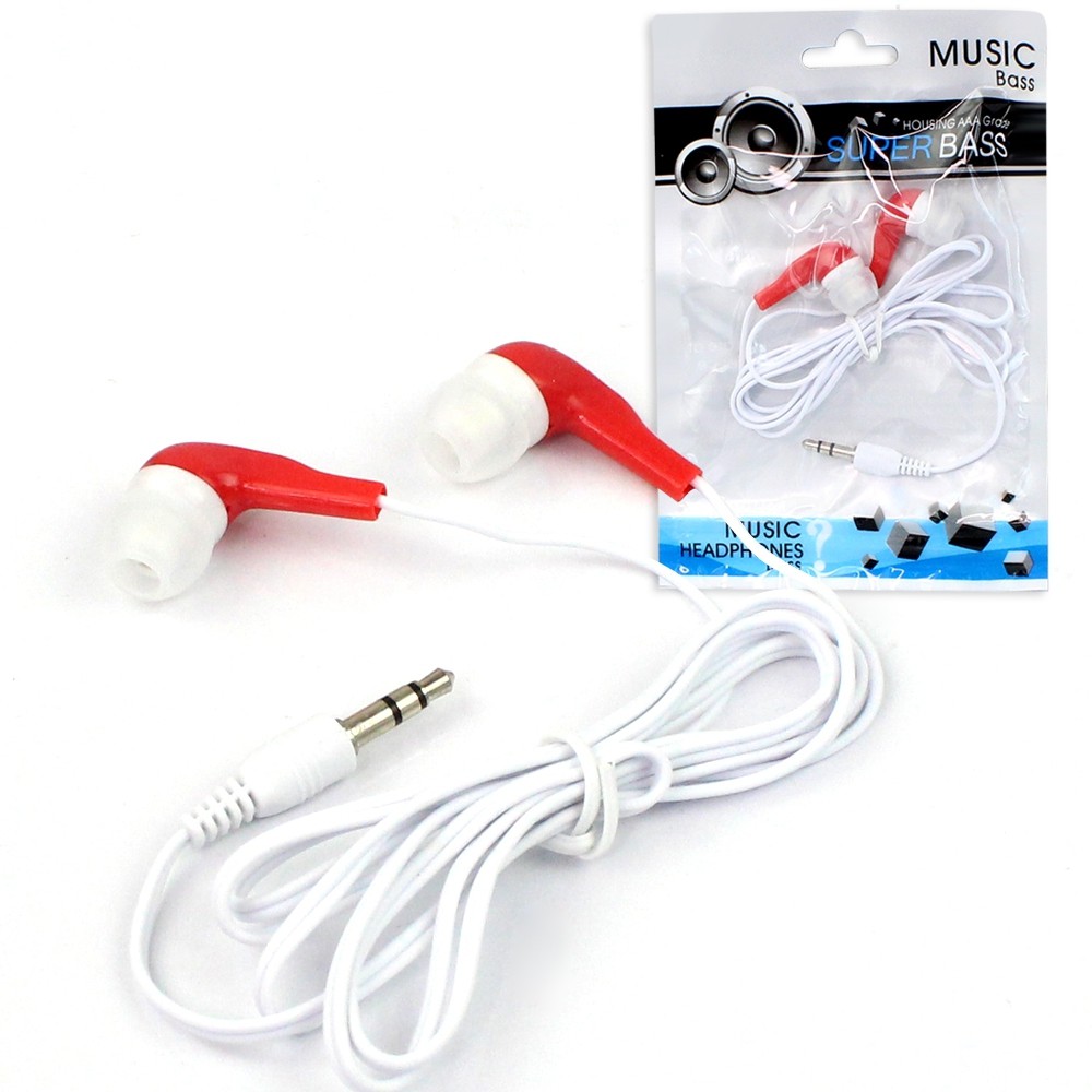 Telecorsa หูฟังโทรศัพท์ ฟังเพลง 3.5mm คละสี รุ่น Headphone-with-bass-3mm-05g-boss