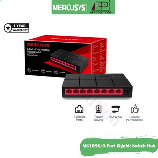 ราคาMercusys Switch(สวิตซ์ฮับ)Gigabit 8 Port รุ่นMS108G(ประกัน1ปี)