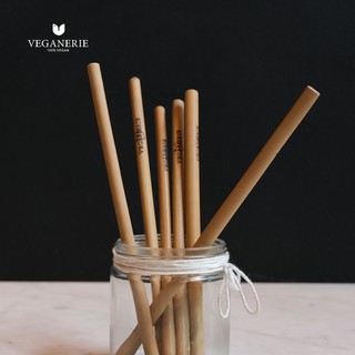 หลอดไม้ไผ่ออแกนิก (6 ชิ้น) Bamboo Straw