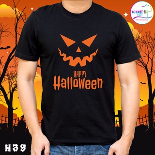 เสื้อยืดฮาโลวีน เสื้อฮาโลวีน Halloween (รหัสH39 ดำ) เสื้อยืดแฟชั่น เสื้อยืดคอกลม