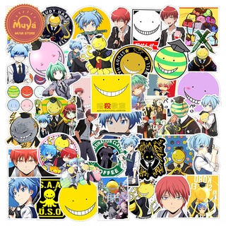 Muya สติกเกอร์ ลายการ์ตูนกราฟฟิตี้ Assassination Classroom สไตล์ญี่ปุ่น กันน้ํา สําหรับติดตกแต่งแล็ปท็อป 50 ชิ้น