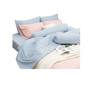 SANTA ชุด ผ้าปูที่นอน ผ้าห่ม ผ้านวม สีชมพู สีฟ้า